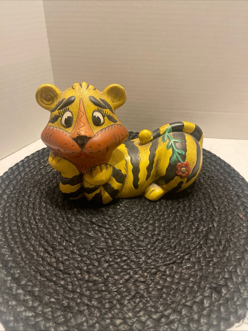1960s Ceramic Tiger piggy bank coin